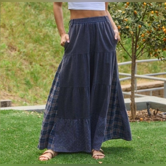 ODDY Pants - 🌵ODDY Boutique Navy Blue Tiered Palazzo Wide Leg Trouser Pants Size 3XL🌵